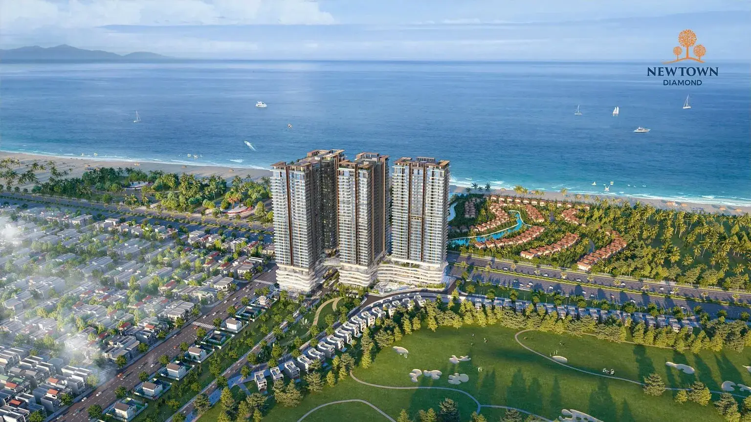 Tổng hợp dự án căn hộ ở Đà Nẵng cho người nước ngoài sở hữu 2025 Phối cảnh dự án Newtown Diamond Da Nang - Ảnh 1